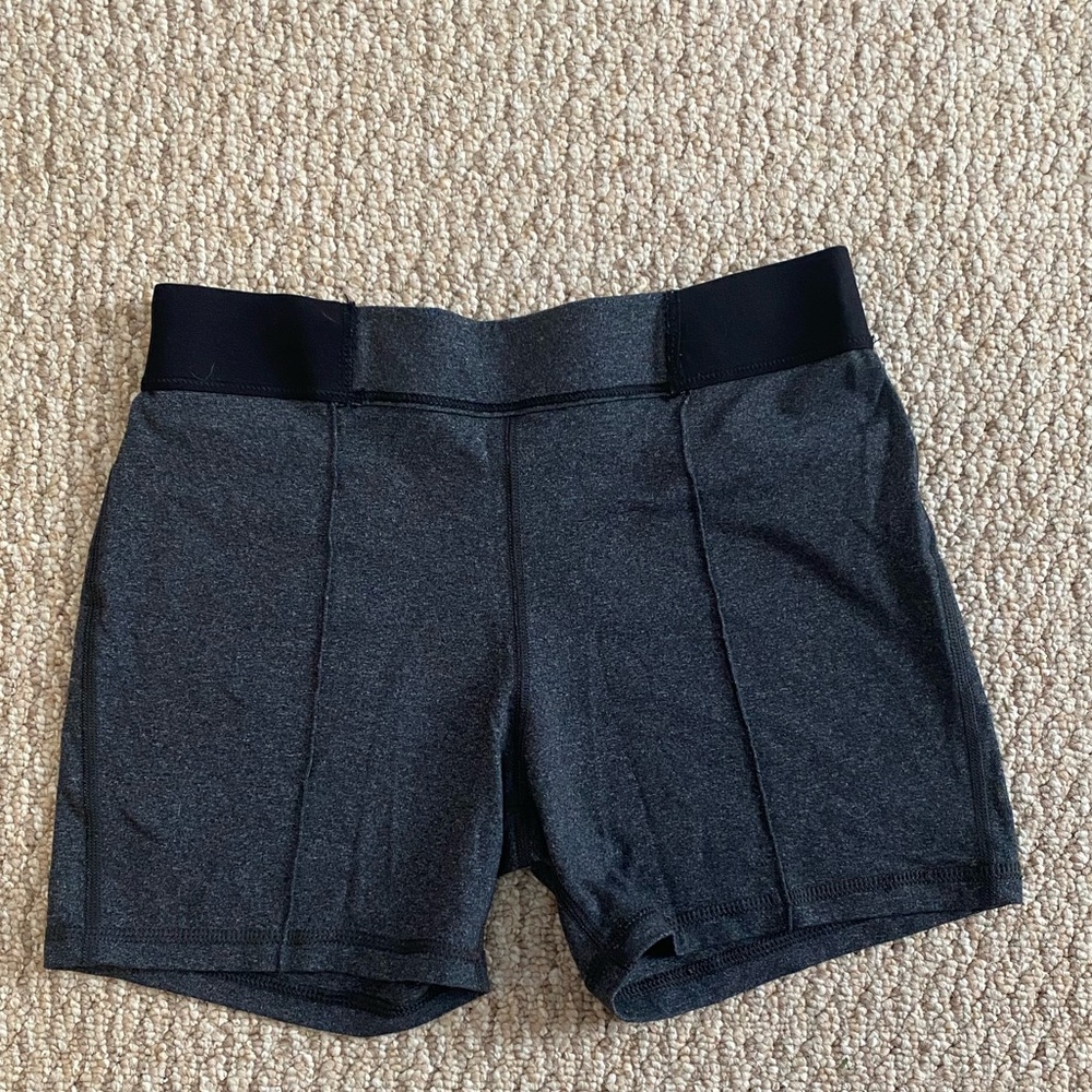 American Eagle Spandex Shorts Charcoal Grey Size Small EUC athletic wear AE